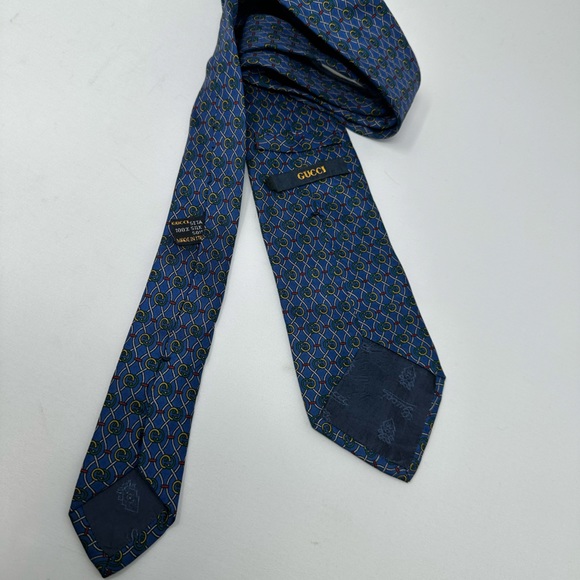Gucci vintage tie blue - Picture 6 of 8